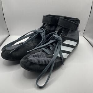 Adidas Mat Hog 2.0 Wrestling Shoes Men's Size 9 Black Onyx FZ5391 High Top